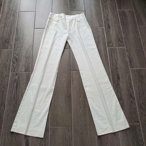 bebe Pants - NWOT Bebe White Linen Pants - Size 4